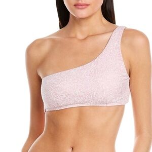 ANDIE NWT The Wynwood one shoulder bikini top in Bloom-Rose Size M